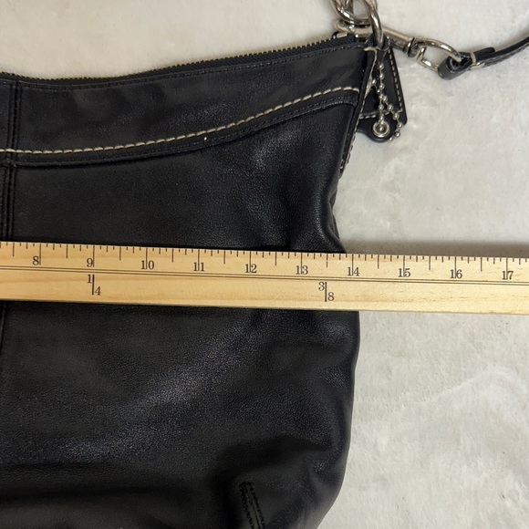 Coach Black Leather Hobo Bag with detachable crossbody strap - Picture 7 of 13
